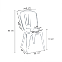 square table and 4 metal chairs set industrial style for bars and pubs flushing 