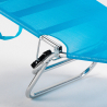Folding Aluminium Beach Lounger Bed with Sunshade Cancun Discounts
