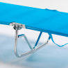 Folding Aluminium Beach Lounger Bed with Sunshade Cancun Catalog