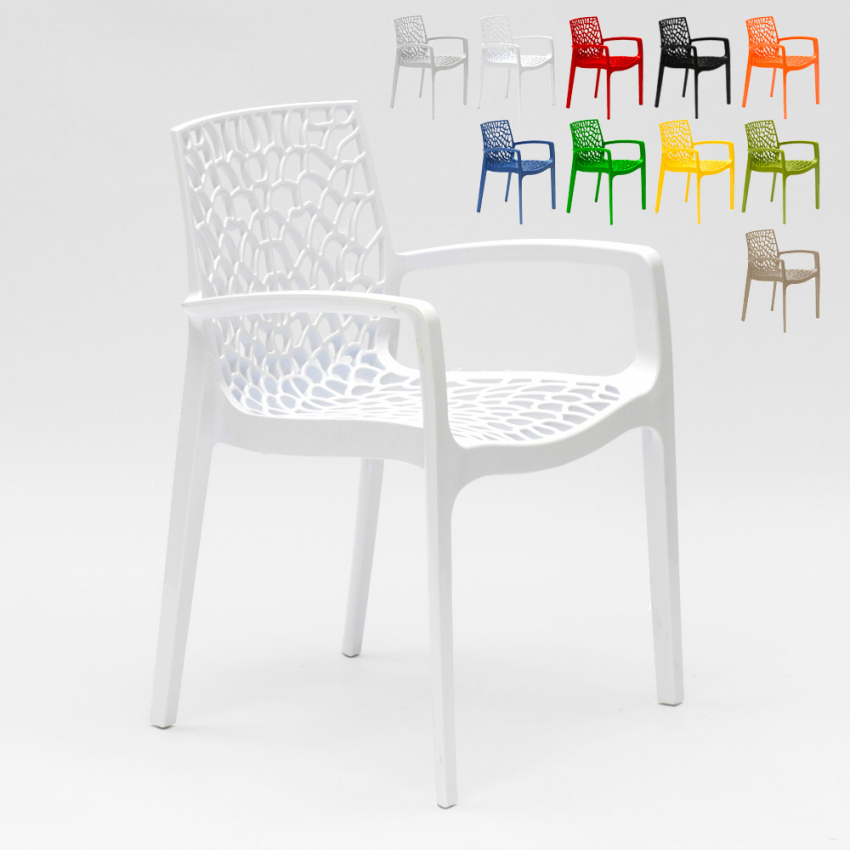 22 Gruvyer ARM Chairs by Grand Soleil with Glossy Polypropylene Armrests, Stock Offer Measures