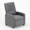 Anna Design Relaxing Recliner Armchair with Fabric Footstool Measures