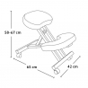 Wooden orthopaedic Swedish office stool ergonomic back chair Balancewood 