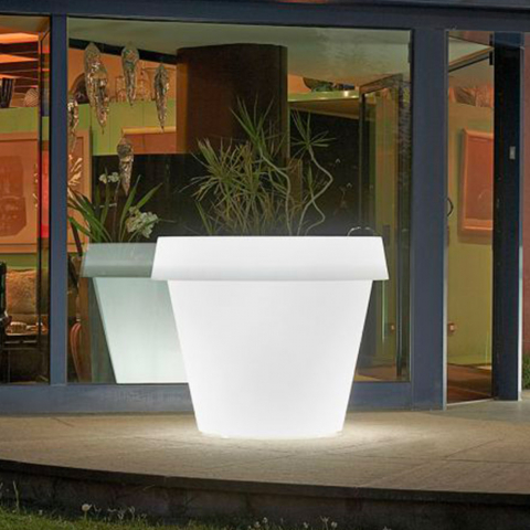 Large luminous plant pot vase design SLIDE Gio Tondo
