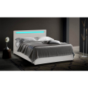 Geneva King Complete Double Bed with Mesh Led Headboard and Drawers 160x190 cm Cost