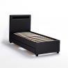 Geneva Twin Complete Single Bed with Mesh Led Headboard and Drawers 80x190 cm Sale