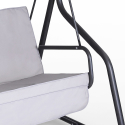 Garden 3-seater steel swing with waterproof roof Classic Discounts