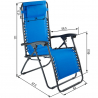 Emily multi-position folding beach and garden deck chair with Zero Gravity Cost