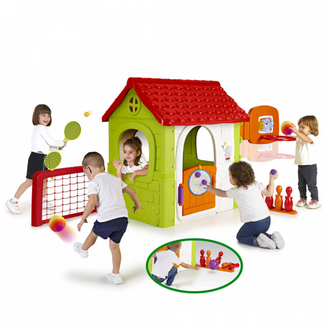 Plastic Home and Garden Playhouse for Children Feber Multi Activity House Promotion