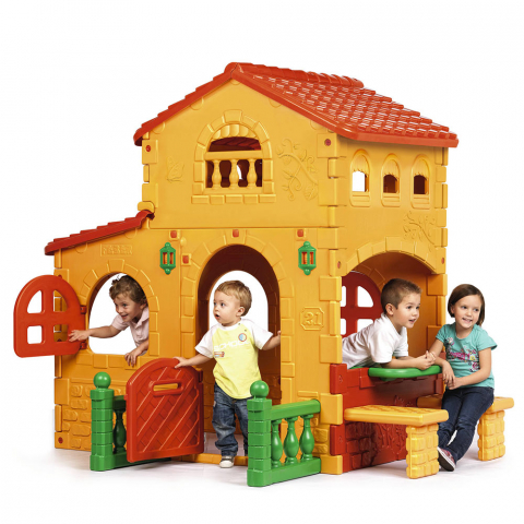 Plastic Home and Garden Playhouse for Children Feber Grande Villa Promotion