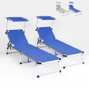 Set of 2 sunbeds for beach garden foldable aluminum Rodi Promotion