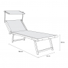 Aluminium folding beach garden lounger Maiorca Characteristics