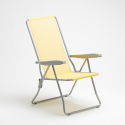 Beach and garden steel deck chair with armrests Easy 