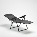Beach and garden lounger with armrests and steel footrest Relax Price