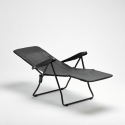 Relax Steel Reclining Sun Lounger with Armrests and Footrest for Beach and Garden Price