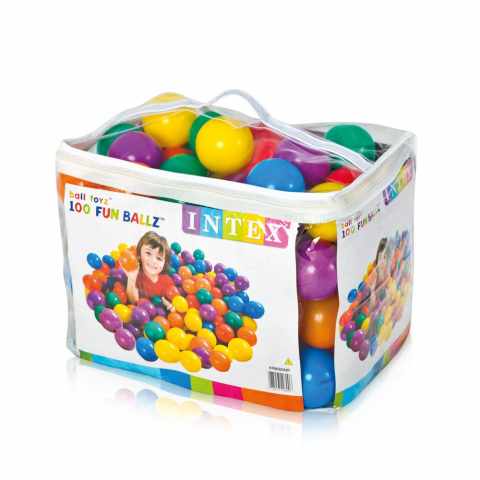 Intex 49600 Fun Ballz mixed colored plastic balls 100 pcs Promotion