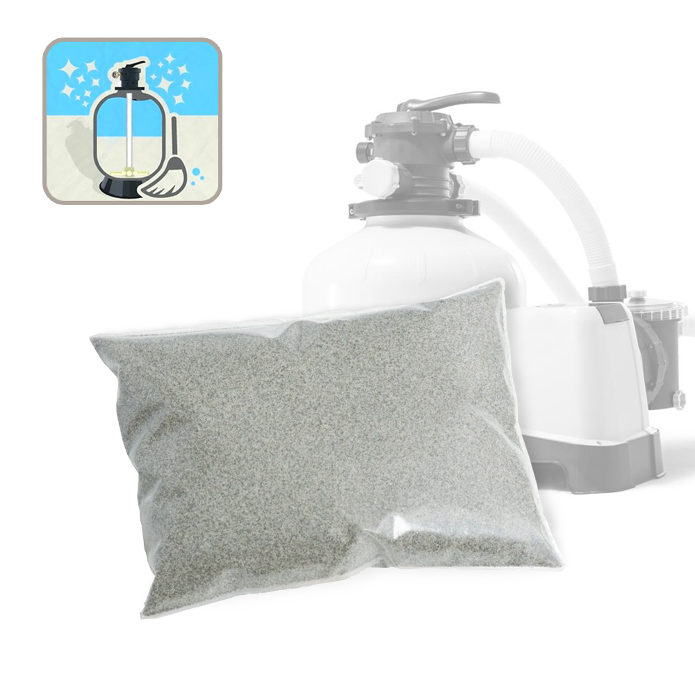 Universal glass sand for pool filter pump Intex Bestway Jilong Active Clear Glass 25kg