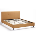 Lausanne King Double Bed in fabric with Headboard and Slatted Mesh 160x190 cm Choice Of