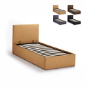 Basel Twin Complete Single Bed with Mesh and Lift Up Storage 80x190 cm On Sale