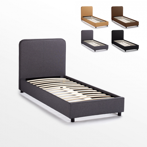 Zurich Twin Complete Single Bed in Fabric with Mesh 80x190 cm Promotion