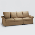 Modern 3-seater sofa bed with removable cover Lapislazzuli Measures