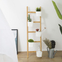 Modern minimal design 4-step wooden ladder holder Stairway Discounts