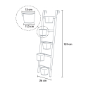 Modern minimal design 4-step wooden ladder holder Stairway Choice Of