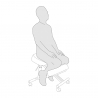 Swedish orthopaedic stool chair metal ergonomic leatherette Balancesteel Lux Discounts