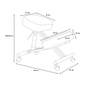 Swedish orthopaedic stool chair metal ergonomic leatherette Balancesteel Lux Characteristics