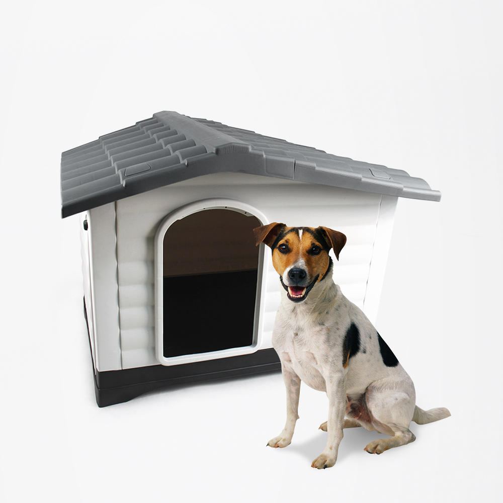 Garden kennel for small dogs in plastic with platform Lola