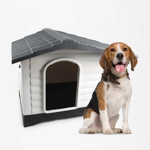 Garden kennel for medium-large sized dogs in plastic platform Bijoux Promotion