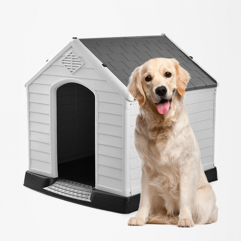 Kennel house for large dogs in plastic garden Bobby Promotion