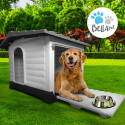 Garden kennel for medium-large sized dogs in plastic platform Bijoux Bulk Discounts
