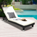 Classic Design Poly Rattan Lounger for Beach Garden Pool Playa Offers
