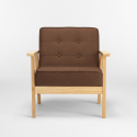 Vintage Scandinavian retro design wooden armchair chair with armrests Hage 