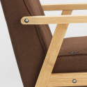 Vintage Scandinavian retro design wooden armchair chair with armrests Hage 