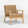 Vintage Scandinavian retro design wooden armchair chair with armrests Uteplass 
