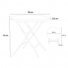 Folding plastic table 80cm for garden and camping ARTHUR 80. Sale
