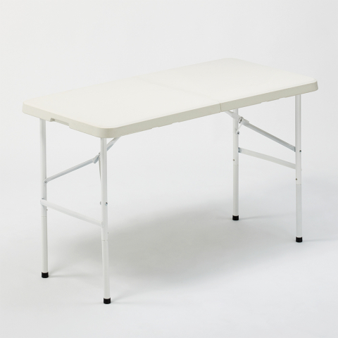 Folding plastic table 122x60 for garden and camping Pelvoux Promotion