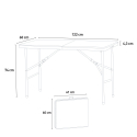 Folding plastic table 122x60 for garden and camping Pelvoux Discounts