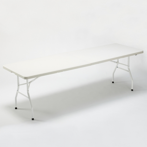 Folding plastic table 242x76 for garden and camping MULHACEN Promotion