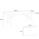 Folding plastic table 242x76 for garden and camping MULHACEN Discounts