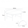Round table 120 and 4 folding camping and garden chairs set Columbia Characteristics