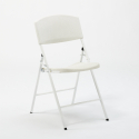 Rectangular table 200x90 and 8 folding camping and garden chairs set Davos Bulk Discounts