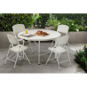 Round table 120 and 4 folding camping and garden chairs set Columbia On Sale
