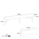 Plastic folding bench 183x30 for garden and camping Mont Blanc Discounts