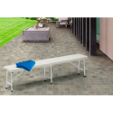 Plastic folding bench 183x30 for garden and camping Mont Blanc On Sale
