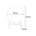 Round table 80 and 4 folding camping and garden chairs set Temple Characteristics