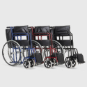 Eco leather folding folding wheelchair for the disabled and elderly Violet 