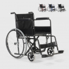 Eco leather folding folding wheelchair for the disabled and elderly Violet On Sale