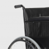 Eco leather folding folding wheelchair for the disabled and elderly Violet 